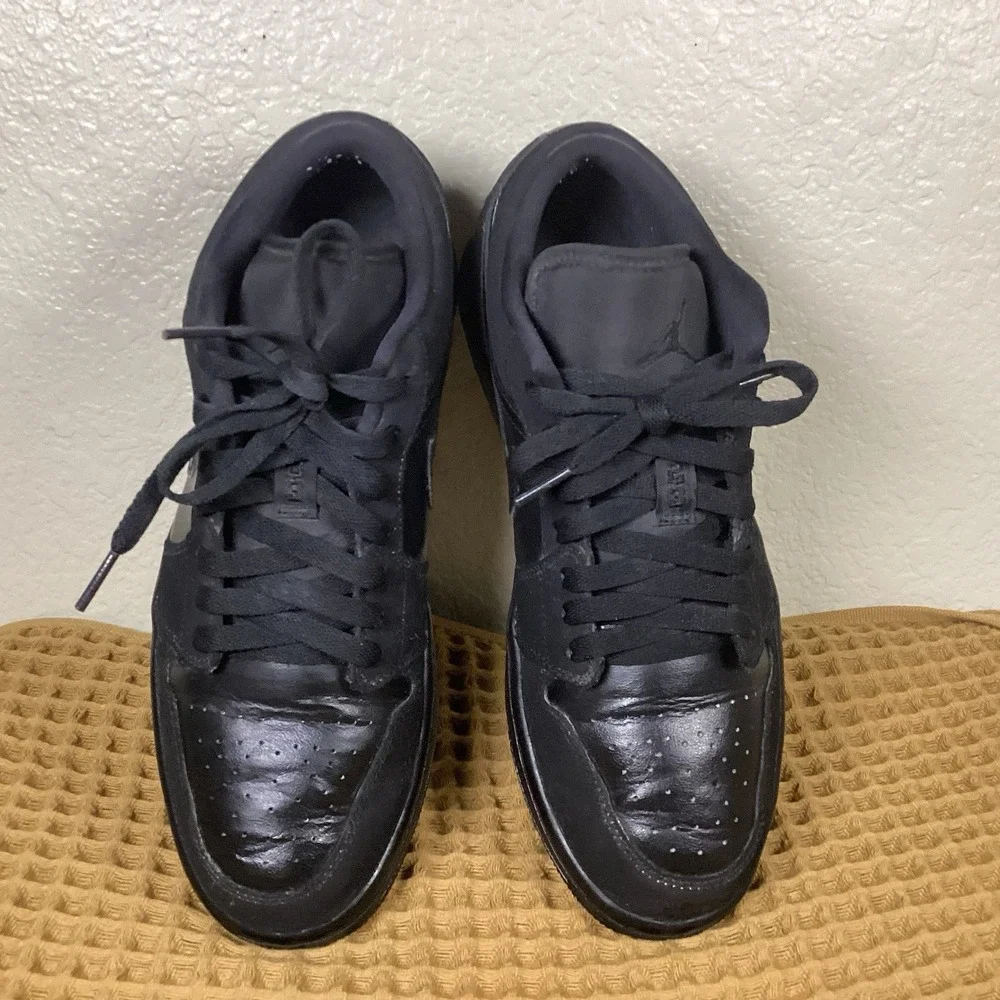 Nike Air Jordan 1 Mens Sz 9 Triple Black 553558-025 2016 Shoes Sneakers